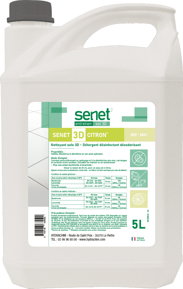 Senet K611 -detergent 3D pamplemousse -5 L blanc – K611 – MYHD