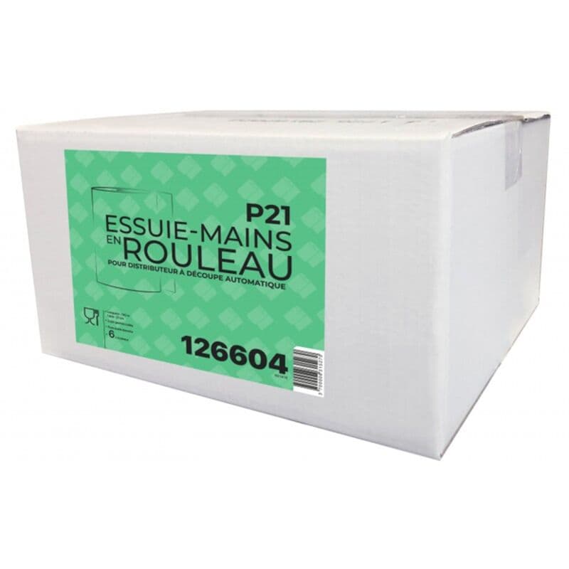 Essuie-mains en rouleau 150 m, 2 plis, largeur 21 cm