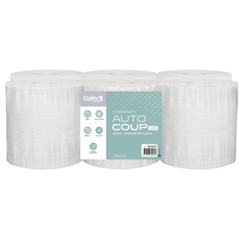 Essuie-mains compact en rouleau 135 m, 2 plis