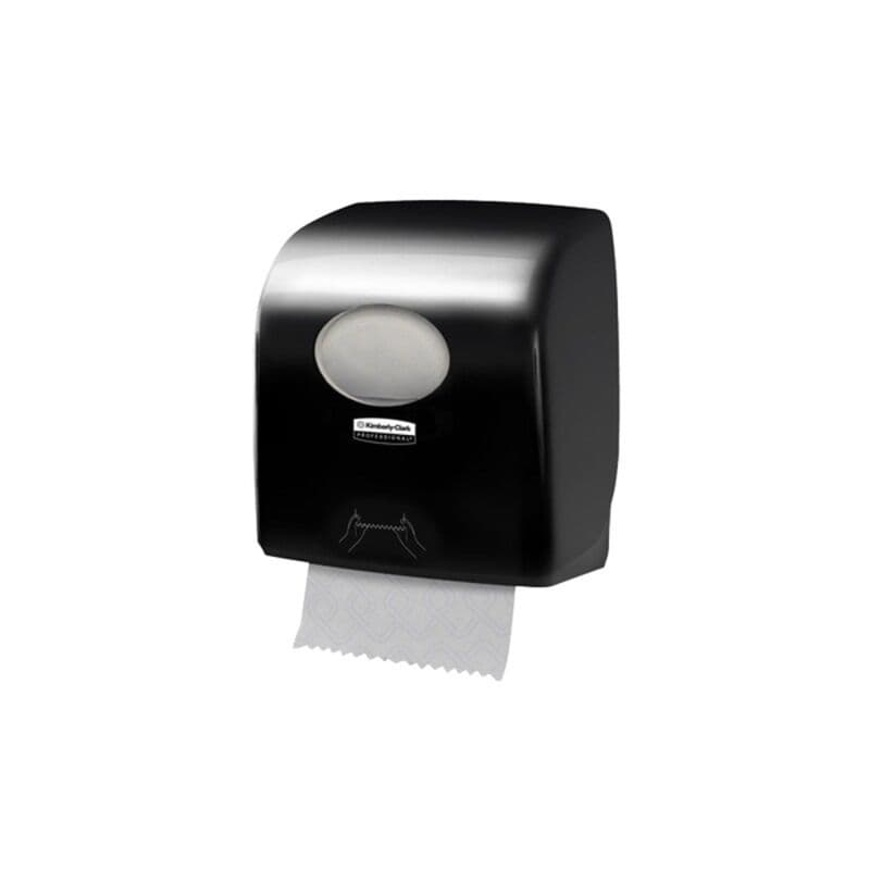 Distributeur compact d’essuie-mains en rouleau, noir