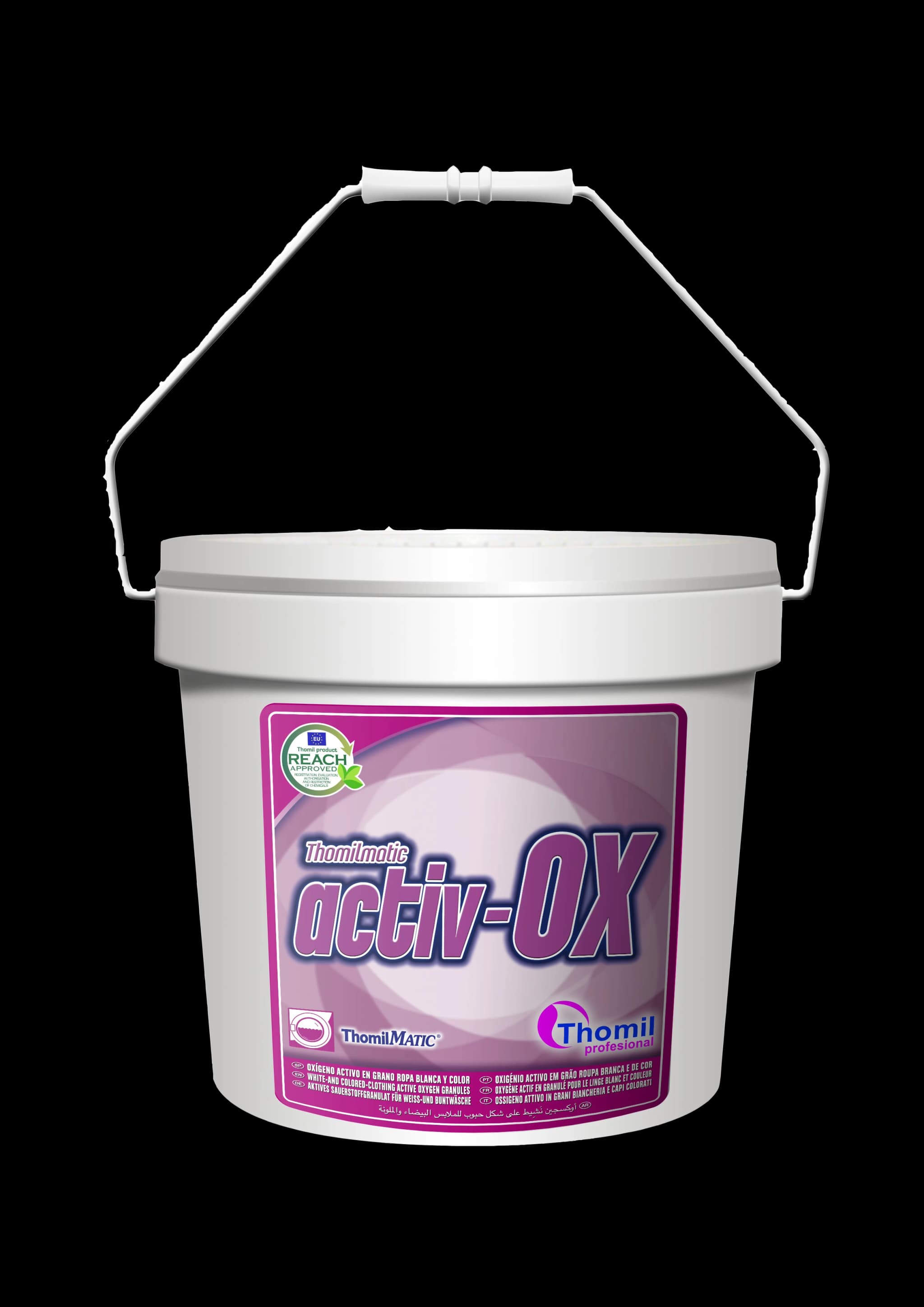 THOMILMATIC ACTIV OX – Renforçateur de lavage oxygéné — vue de face du produit