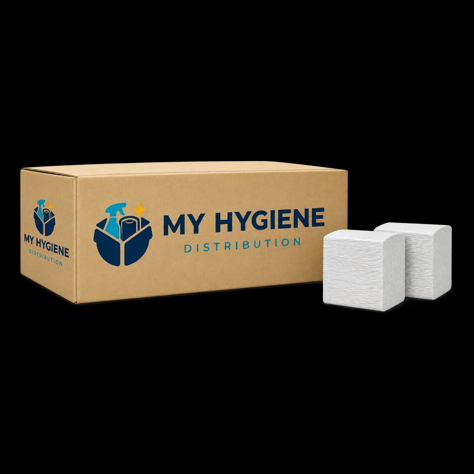PAPIER TOILETTE ENCHEVETRES FEUILLE À FEUILLE — visuel illustratif MYHD, vue de face