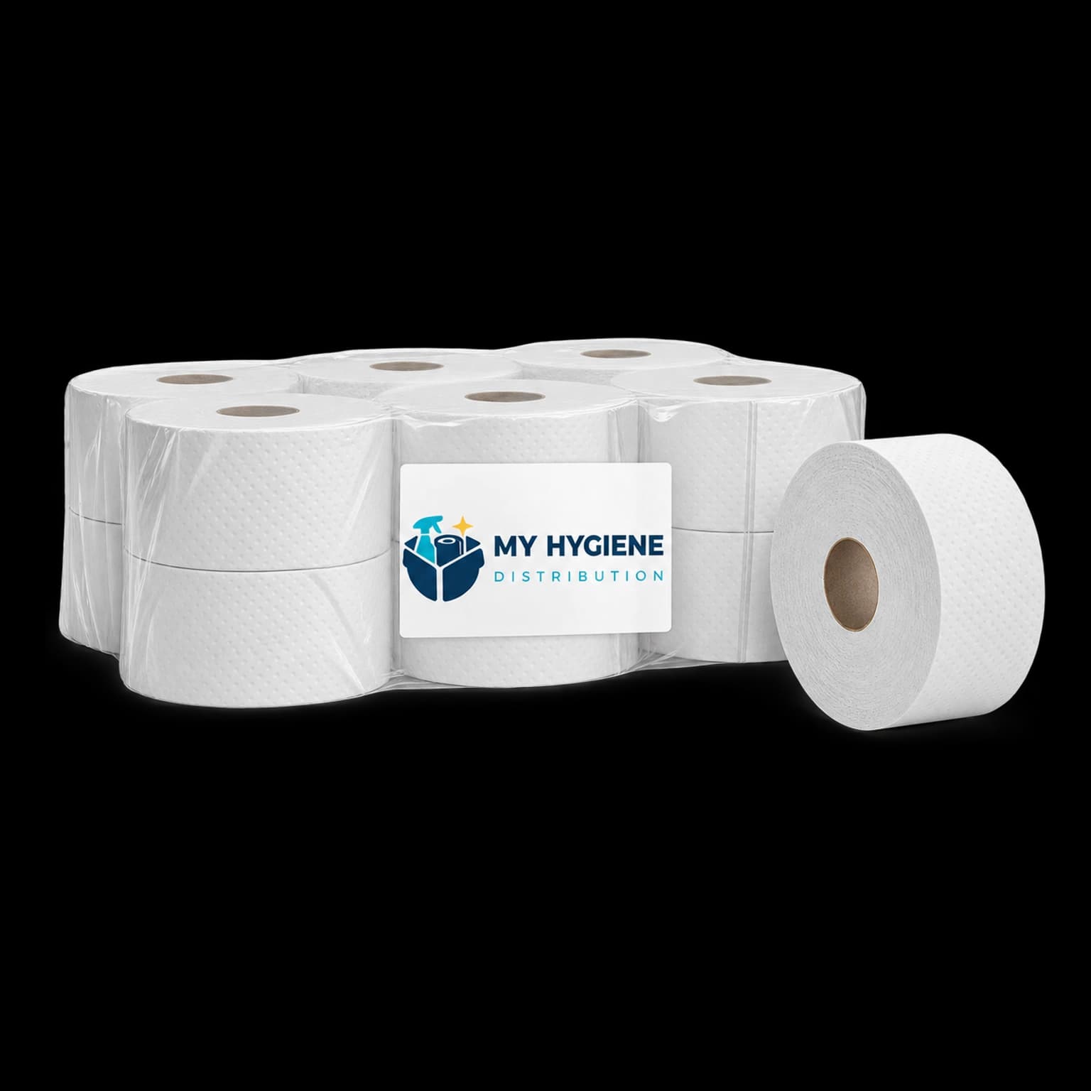 PAPIER TOILETTE MINI JUMBO ECOLABEL — visuel illustratif MYHD, vue de face