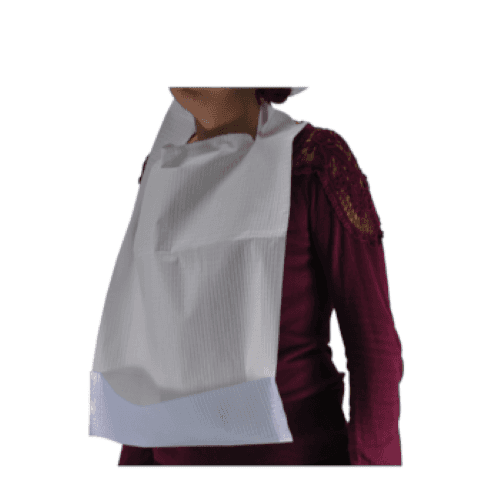 Bavoir gériatrique avec poche de recueil – BAV010 – MYHD