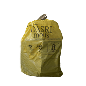 sac poubelle hospitalier de 20 30 50 100 110 L BD DASRI jaune lien coulissant