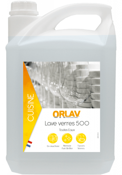 ORLAV 216 LAVE VERRES 500 TOUTES EAUX 5L